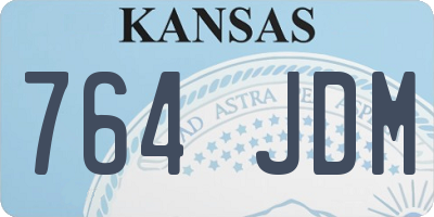 KS license plate 764JDM