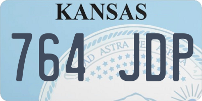 KS license plate 764JDP