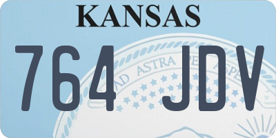 KS license plate 764JDV