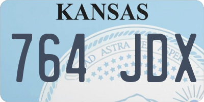 KS license plate 764JDX
