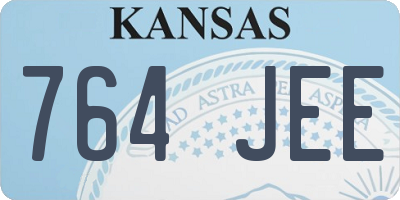 KS license plate 764JEE
