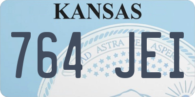 KS license plate 764JEI