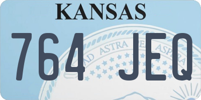 KS license plate 764JEQ