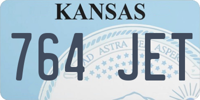 KS license plate 764JET