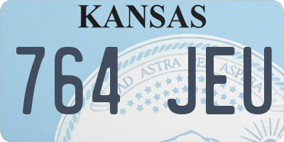 KS license plate 764JEU