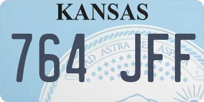 KS license plate 764JFF