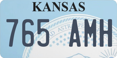 KS license plate 765AMH