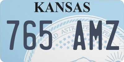 KS license plate 765AMZ
