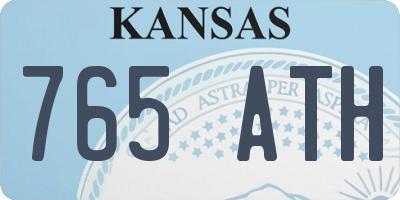 KS license plate 765ATH