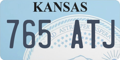 KS license plate 765ATJ