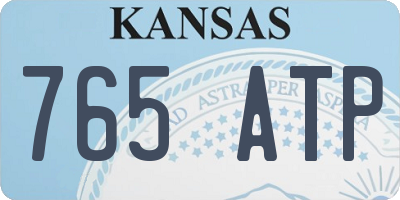 KS license plate 765ATP