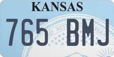 KS license plate 765BMJ
