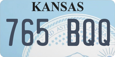 KS license plate 765BQQ