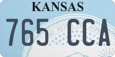 KS license plate 765CCA