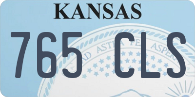 KS license plate 765CLS