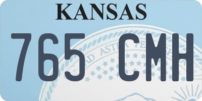 KS license plate 765CMH