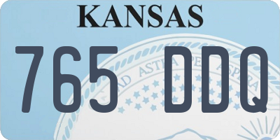 KS license plate 765DDQ