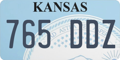 KS license plate 765DDZ