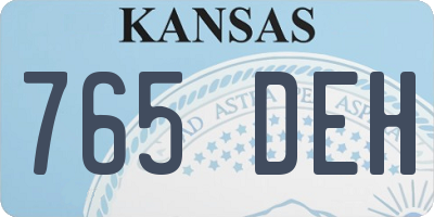 KS license plate 765DEH