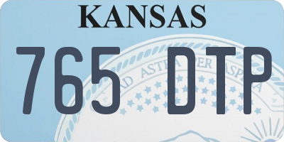 KS license plate 765DTP