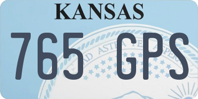 KS license plate 765GPS