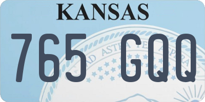 KS license plate 765GQQ