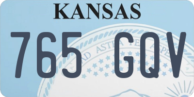 KS license plate 765GQV