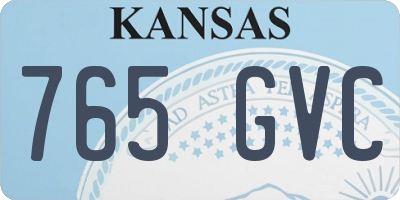 KS license plate 765GVC