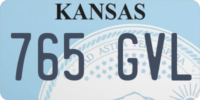 KS license plate 765GVL