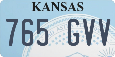 KS license plate 765GVV