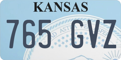KS license plate 765GVZ