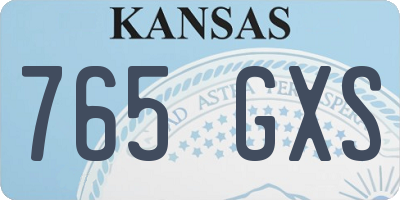 KS license plate 765GXS