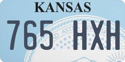 KS license plate 765HXH