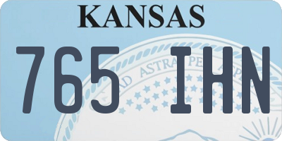 KS license plate 765IHN