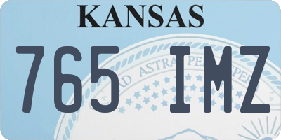 KS license plate 765IMZ