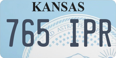KS license plate 765IPR