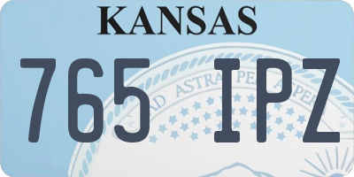 KS license plate 765IPZ