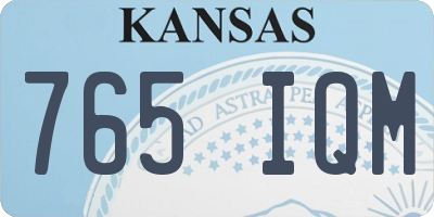 KS license plate 765IQM