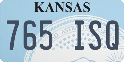 KS license plate 765ISQ