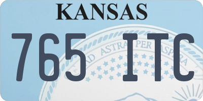KS license plate 765ITC