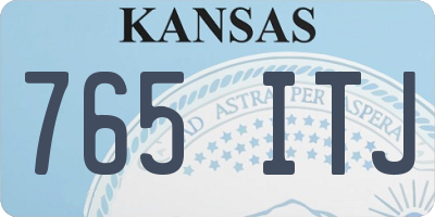 KS license plate 765ITJ