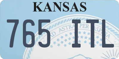 KS license plate 765ITL