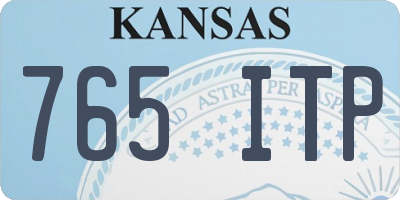 KS license plate 765ITP