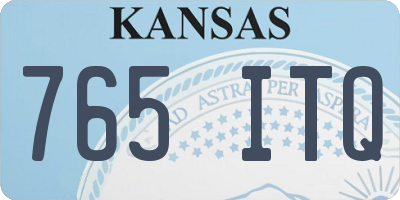 KS license plate 765ITQ
