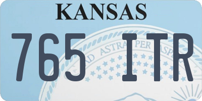 KS license plate 765ITR