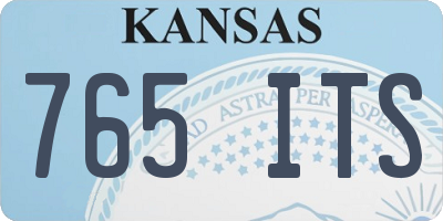 KS license plate 765ITS