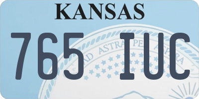KS license plate 765IUC