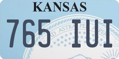 KS license plate 765IUI