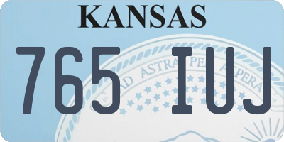 KS license plate 765IUJ