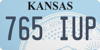 KS license plate 765IUP